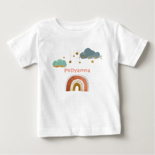 Hübsche Wolken, Sterne und Regenbogen - Illustrati Baby T-shirt