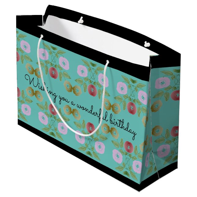 Hübsche Wundertüte Große Geschenktüte (Rückseite Schrägansicht)