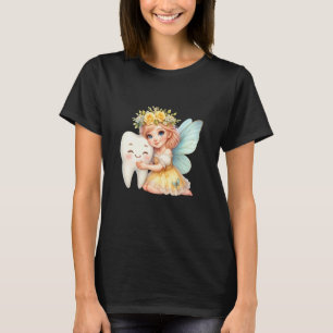 Hübsche Zahnfee mit süßem Zahn Erster verlorener Z T-Shirt