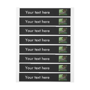 Hübsche Zebra Longwing Butterfly Custom Labels Rundum-Adressaufkleber