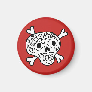 Hübsche Zuckerschädel Magnet