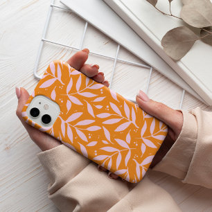 Hübsche Zweige - orange und rosa Case-Mate iPhone Hülle