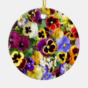 Hübschen Stiefmütterchen Keramik Ornament