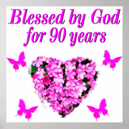 HÜBSCHER 90. GEBURTSTAG POSTER