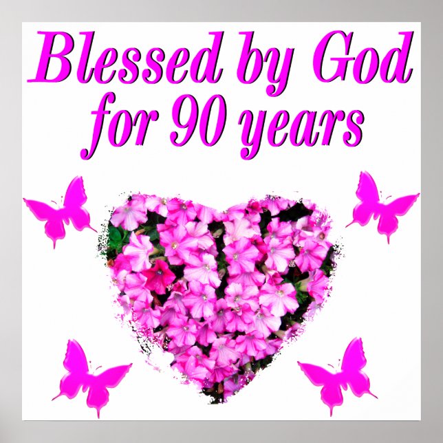 HÜBSCHER 90. GEBURTSTAG POSTER (Vorne)