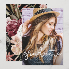 Hübscher Abschluss Schwarzes Foto Ankündigung