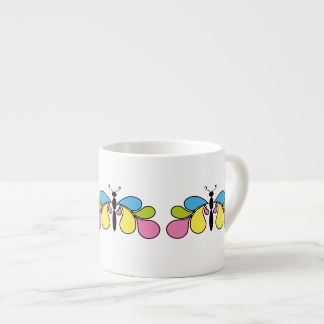 Hübscher Abstrakter Espresso-Cup Espressotasse (Vorderseite Rechts)