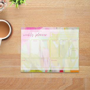 Hübscher Abstrakter Wochenplaner Notepad Notizblock