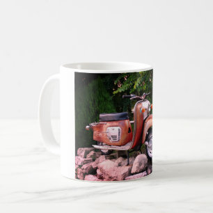 Hübscher alter Roller Weiß 325 ml Klassischer Weiß Kaffeetasse