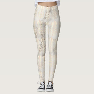 Hübscher Ananas-Marmor aus Kupfer-Rose Leggings