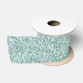 Hübscher Aqua Mint Glitzy Glitzer Satinband