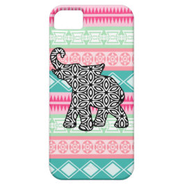 Hübscher aztekischer Muster-Elefant iPhone Fall Case-Mate iPhone Hülle