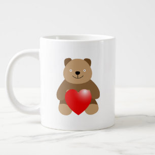 Hübscher Bär mit Herz Jumbo-Tasse