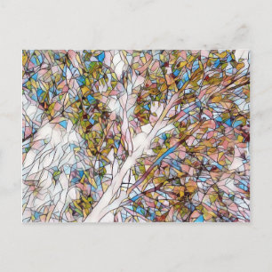 Hübscher Baum aus festem Glas Fotomanipulatio Postkarte