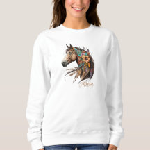 Hübscher Bay Horse T - Shirt mit Namen