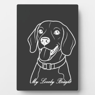 Hübscher Beagle Fotoplatte