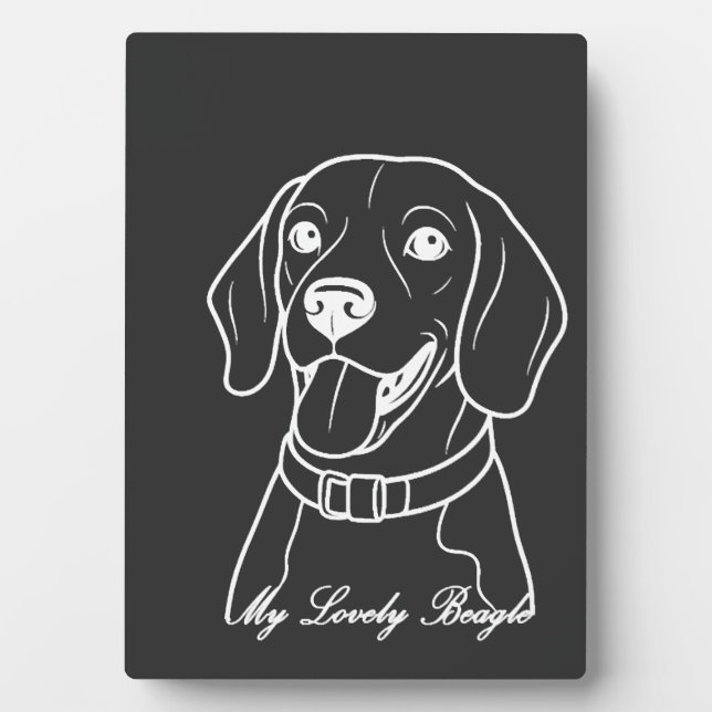 Hübscher Beagle Fotoplatte (Vorderseite)