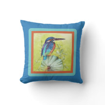 Hübscher bemalter Kolibri auf blau