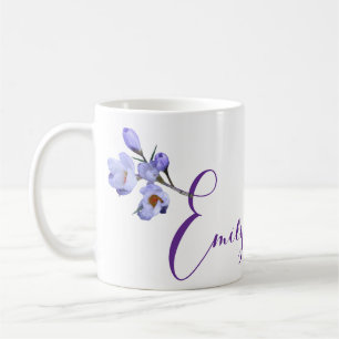 Hübscher blauer Crocus floral Kaffeetasse