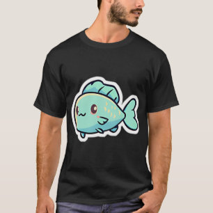 Hübscher blauer Fisch schwebend T-Shirt