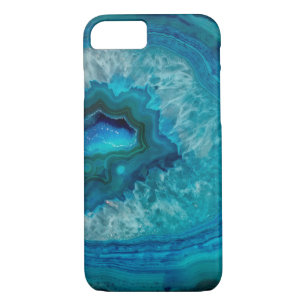 Hübscher blauer Geode Edelstein-Kasten Case-Mate iPhone Hülle