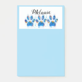 hübscher blauer Hundeliebhaber druckblau Post-it Klebezettel