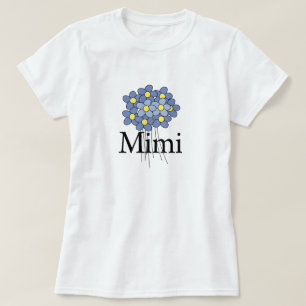 Hübscher blauer T - Shirt der Blumen-Mimi