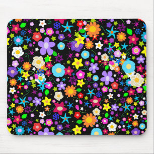 Hübscher Blumen-Stern Mousepad