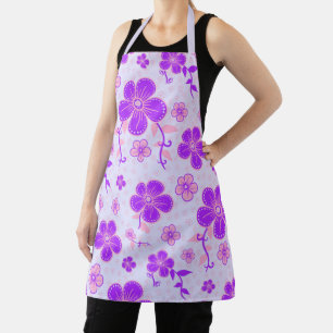 Hübscher Blumendruck Lila und rosa am Lavendel Schürze