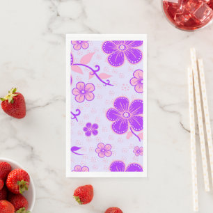 Hübscher Blumendruck Lila und rosa am Lavendel Serviette