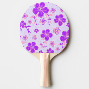 Hübscher Blumendruck Lila und rosa am Lavendel Tischtennis Schläger