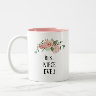 Hübscher blumenreicher Personalisierter Nieceev Zweifarbige Tasse