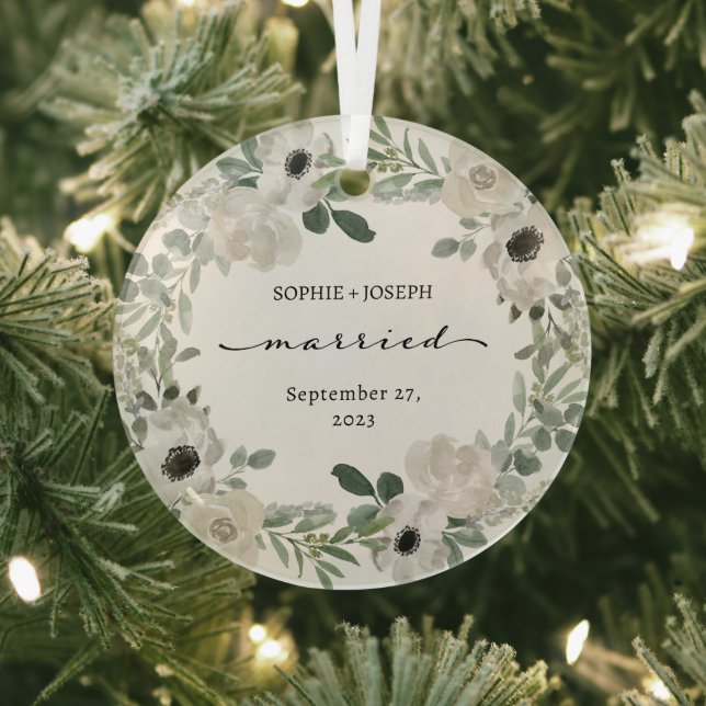 Hübscher Blumenstrauß | Hochzeitssake Ornament Aus Glas (InSitu)