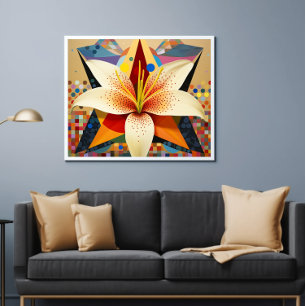 Hübscher Blumenstrauß Lilie zum Ausdrucken Poster