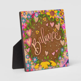 Hübscher Blütenspass Inspiriere Balance-Inspirivit Fotoplatte