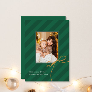 Hübscher Bogen-Weihnachtsstreifen Einfach Elegant  Feiertagskarte
