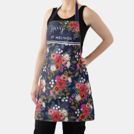 Hübscher Boho Blumenhaar nach Namen Schürze