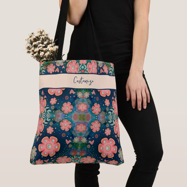 Hübscher Boho Blütenspass - individuelle Inspirivi Tasche (Von Nahem)