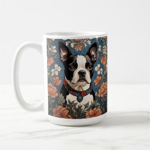 Hübscher Boston Terrier William Morris Inspiriert Kaffeetasse