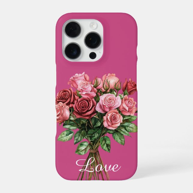 Hübscher Bouquet aus Rosen iPhone 16 Pro Hülle (Rückseite)