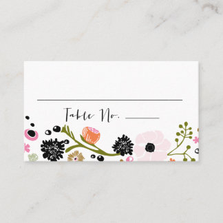 Hübscher Bouquet Blumentisch Hochzeitskarte Platzkarte