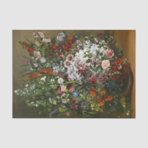 Hübscher Bouquet von Blume in einer Vase Seidenpapier