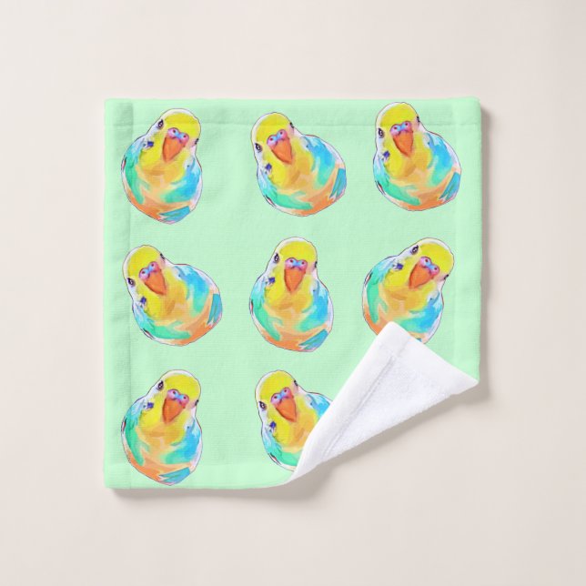 Hübscher Budgerigar Parakeet Bird Niedlich Waschlappen (Waschlappen)