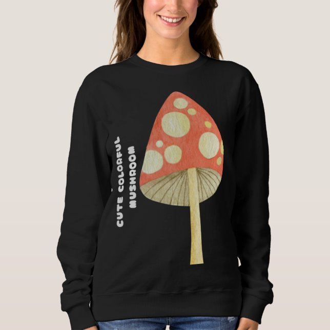 Hübscher Bunter Pilz Sweatshirt (Vorderseite)
