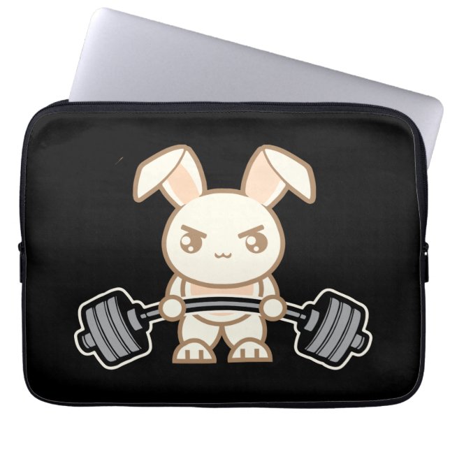 Hübscher Cartoon - Niedliche Anime-Workout Laptopschutzhülle (Vorderseite)
