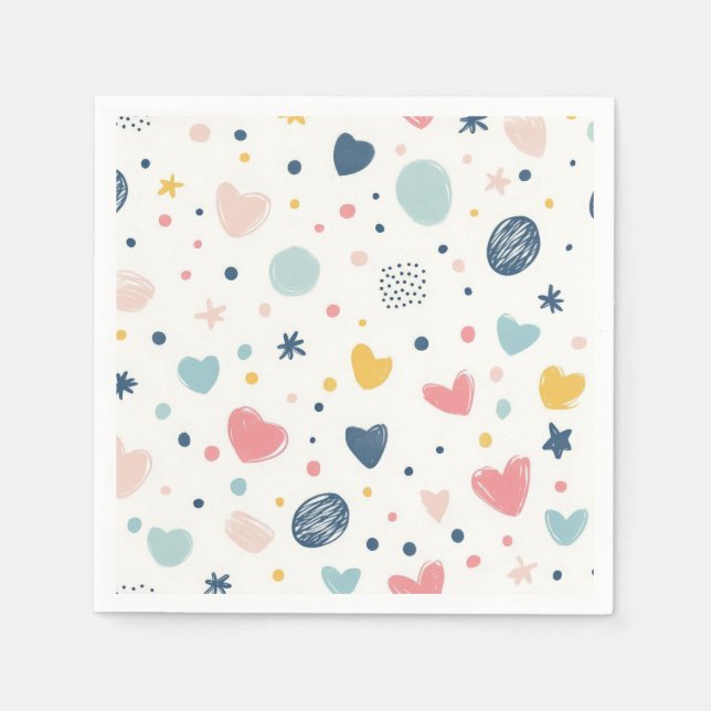 Hübscher Cartoon Sky Serviette (Vorderseite)