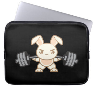 Hübscher Cartoon - Squat - Leg Day, Fitnessraum Laptopschutzhülle