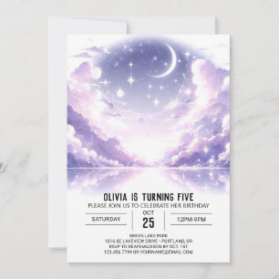 Hübscher Celestial Digital Geburtstag Einladung