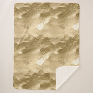 Hübscher Champagner Gold Glamour Sherpadecke