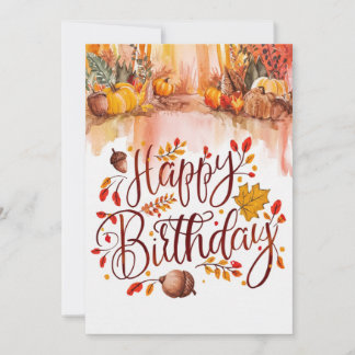 Hübscher Charming Wish Herbst glücklich Geburtstag Karte